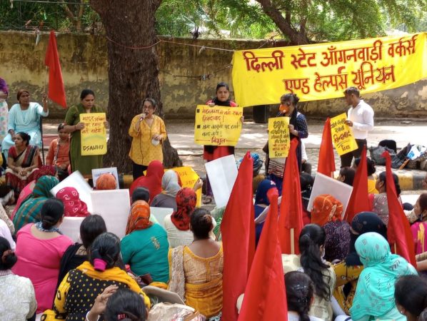 *Delhi State Anganwadi Workers and Helpers Union* again start protest - MPNAN